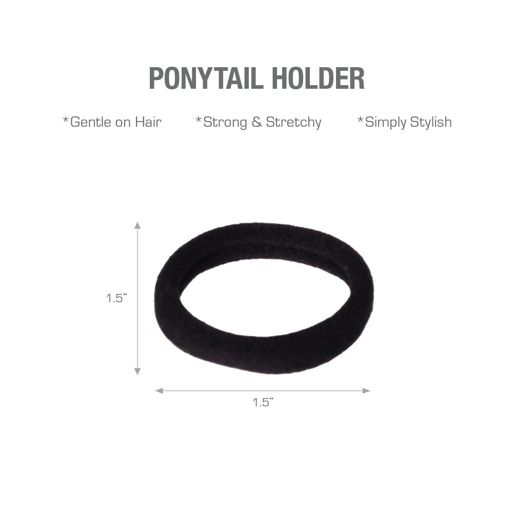 Red By Kiss Ponytail Holder Mini Black (12pcs)