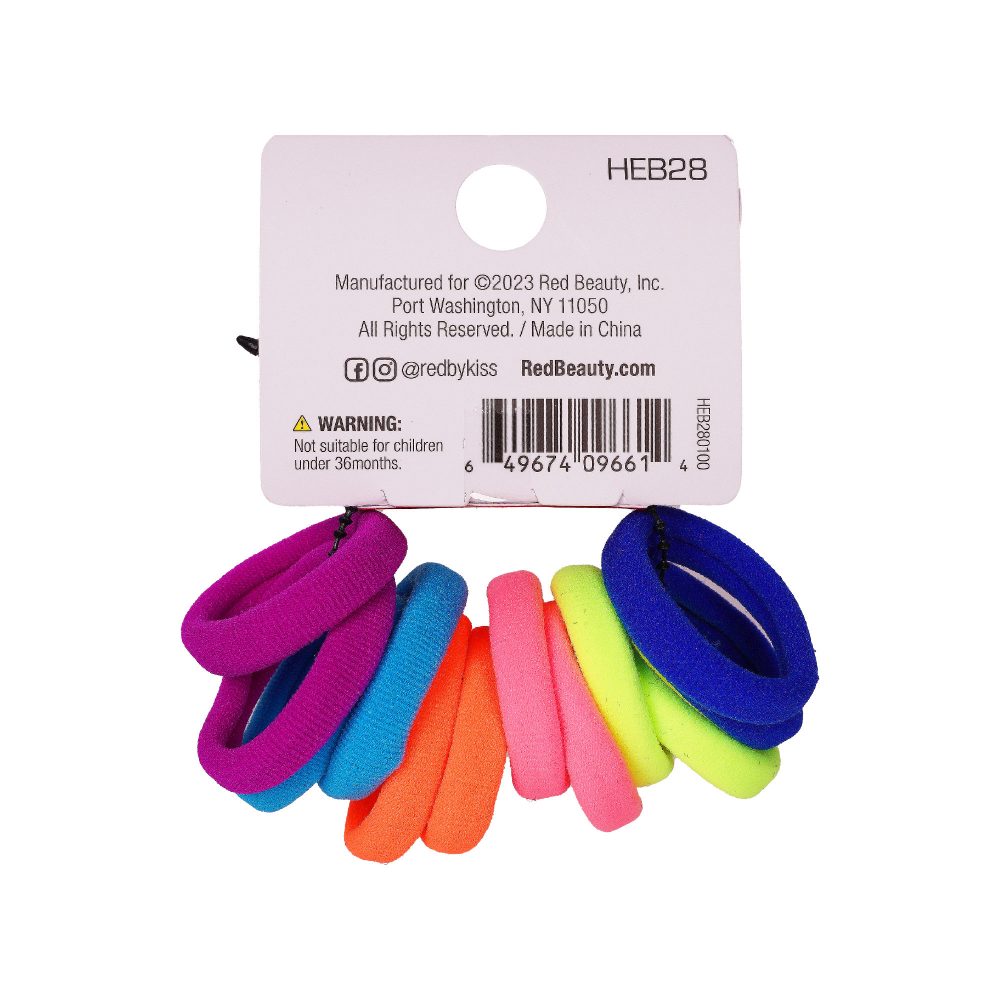 Red By Kiss Ponytail Holder Mini Color Assorted (12pcs)