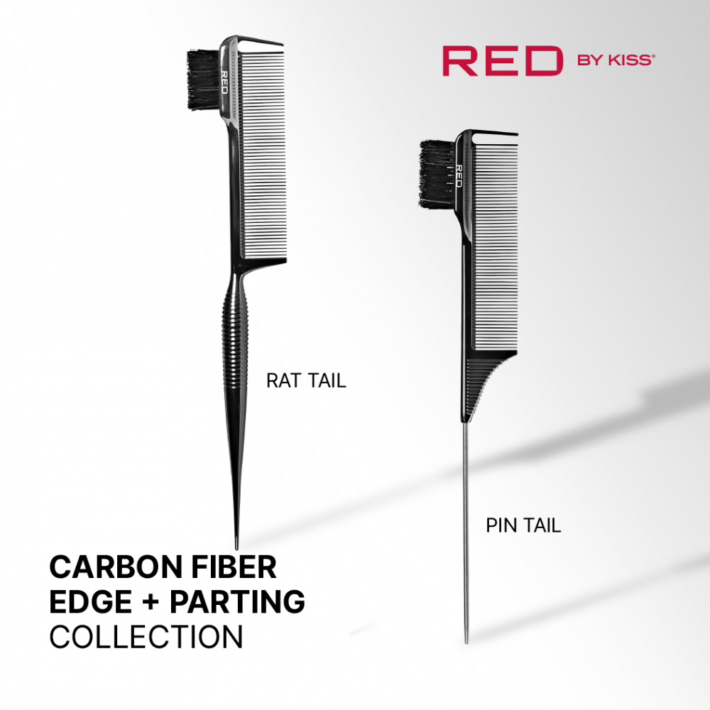 Red By Kiss 100% Boar Bristle 3-in-1 Edge & Parting Comb