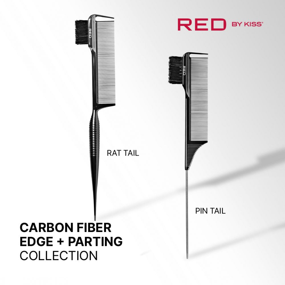Red By Kiss 100% Boar Bristle 3-in-1 Edge & Parting PIN TAIL Comb