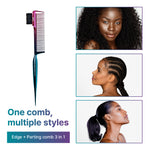 Red By Kiss 100% Boar Bristle 3-in-1 Edge & Parting rat tail Comb