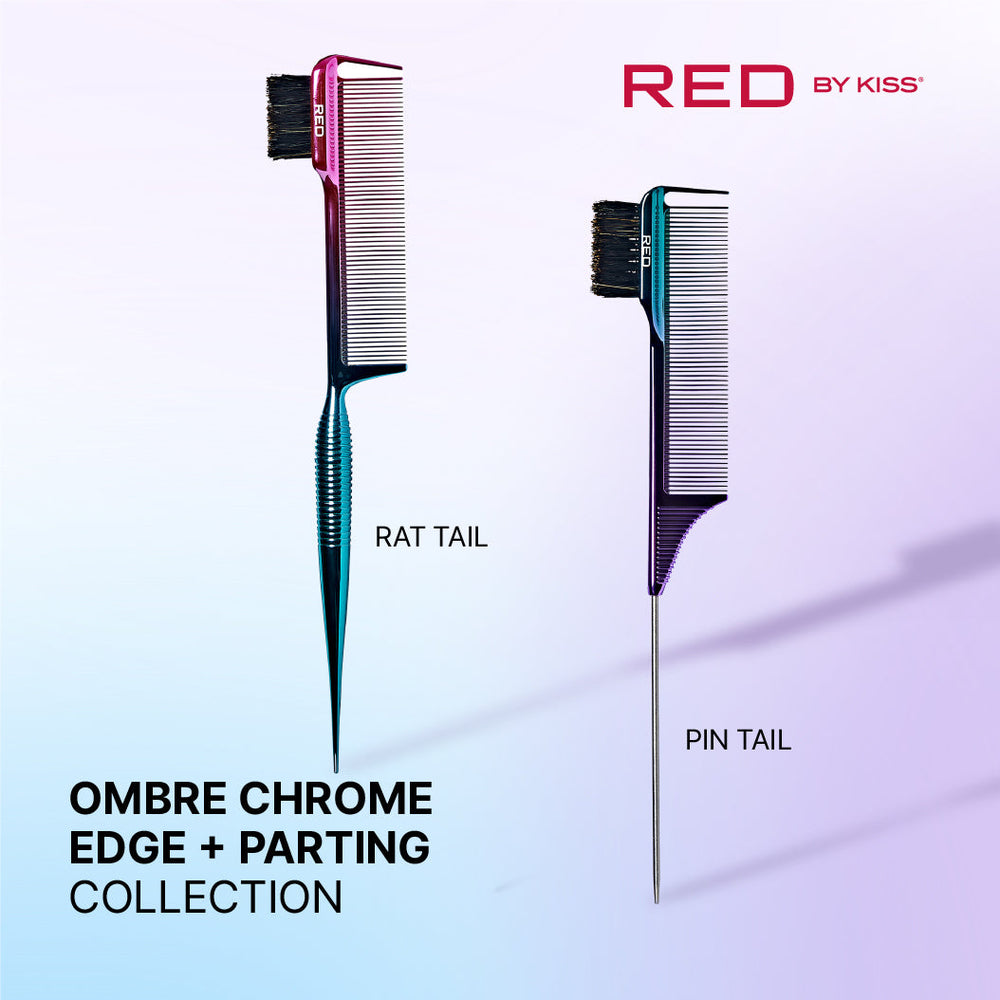 Red By Kiss 100% Boar Bristle 3-in-1 Edge & Parting pin tail  Comb