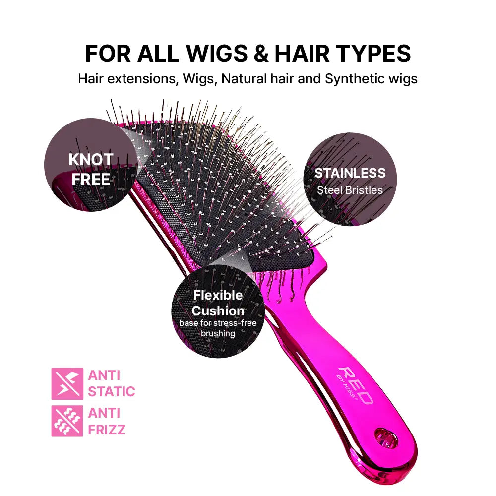 Red By Kiss Square Wig Brush