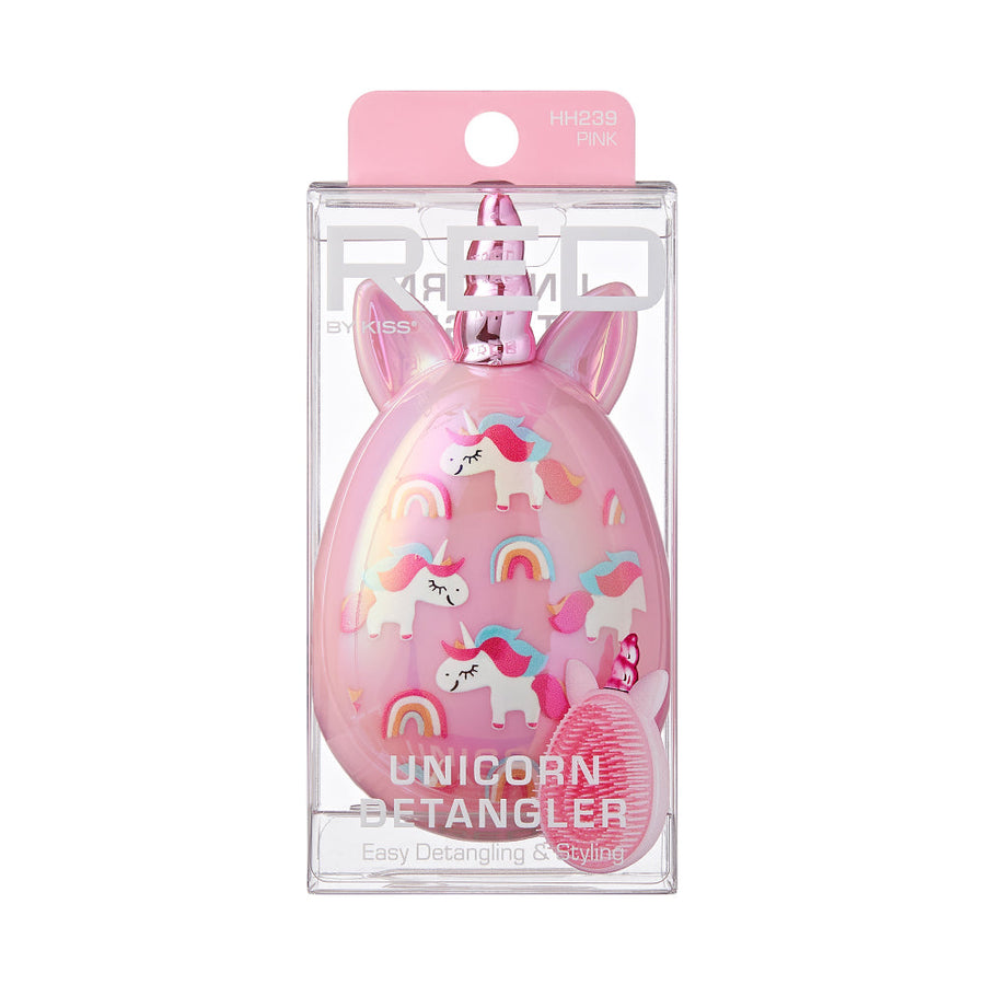 Red By Kiss Unicorn Detangling Brush Pink