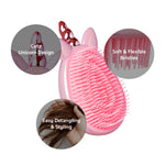 Red By Kiss Unicorn Detangling Brush Pink