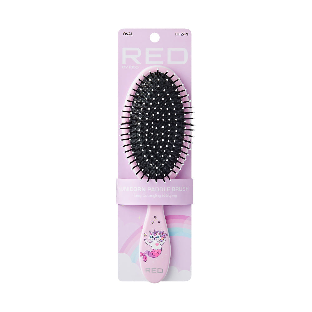 Red By Kiss Mythical Animals Oval Detangling Brush Catmermaid