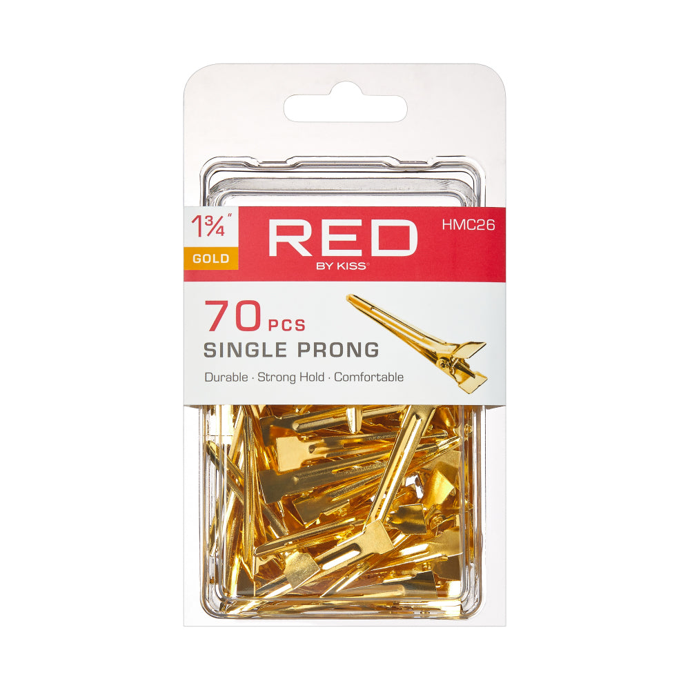Red By Kiss Gold Single Prong Clip 1 3/4″ (70 PCS)