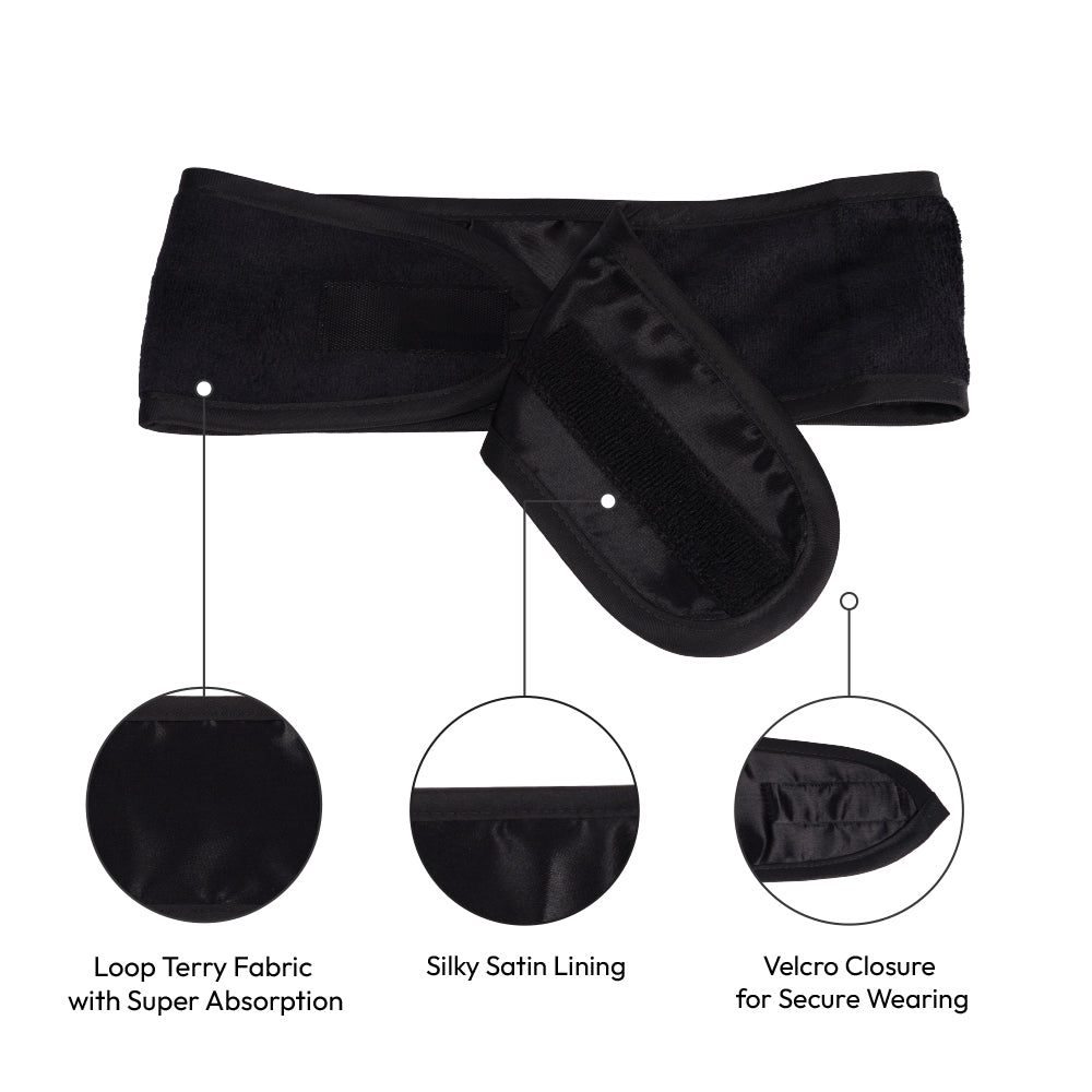 Red By Kiss Hook and Loop Fastener Spa Headband