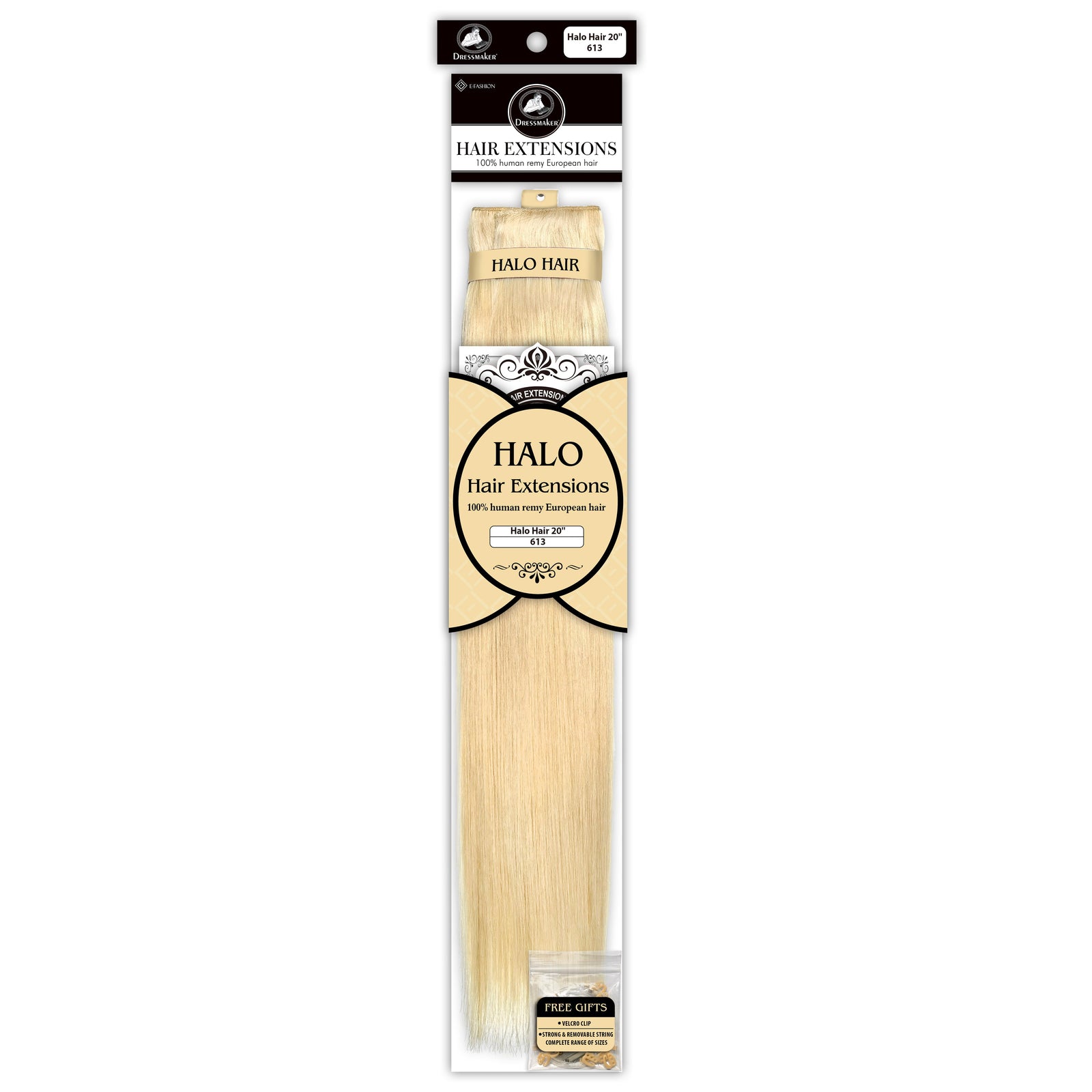 Dressmaker 100% Human Remy European 20" Helo  Hair Extensions Straight