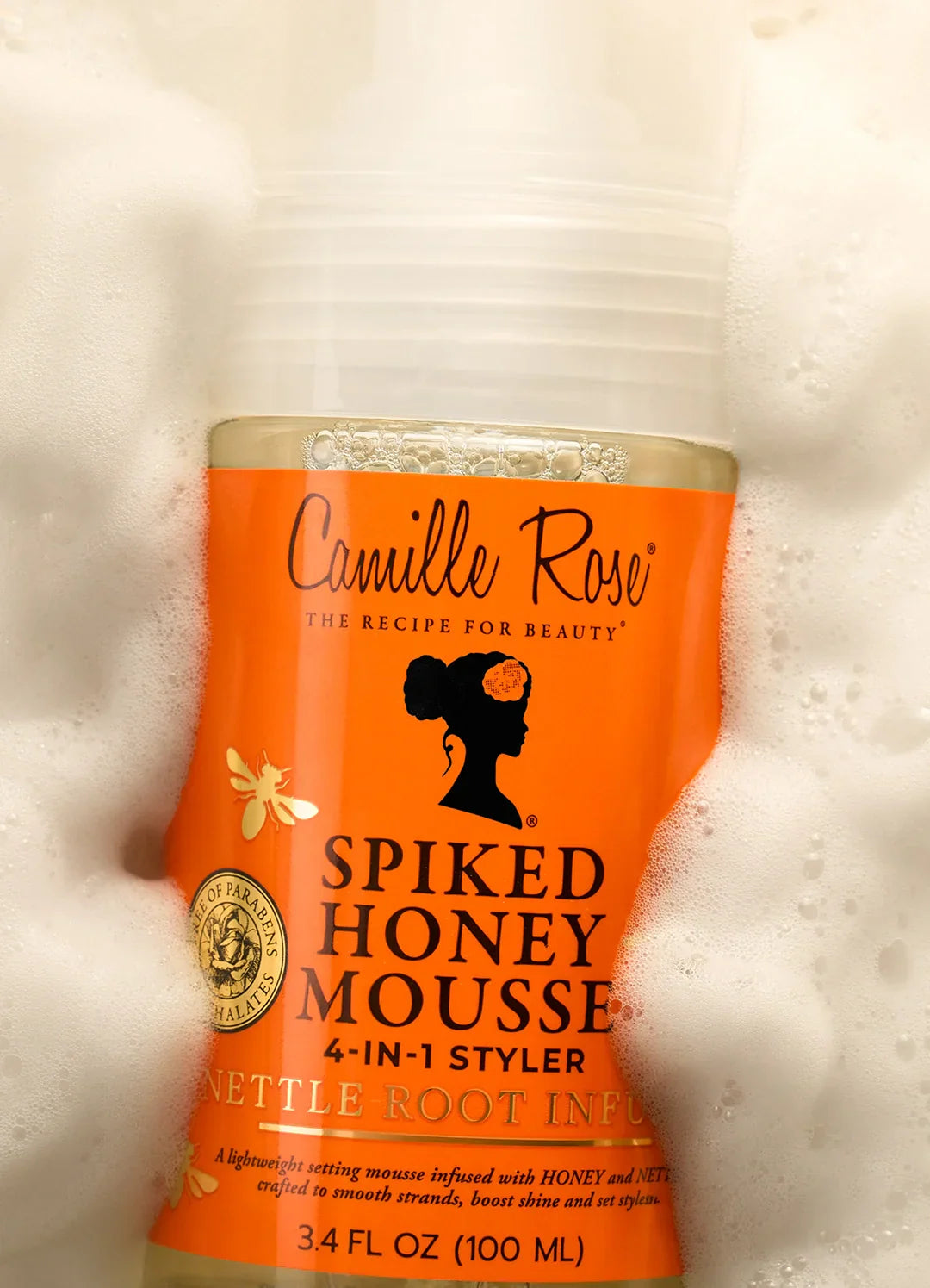 Camille Rose Spiked Honey 4-in-1 Hair Mousse 100ml/4oz