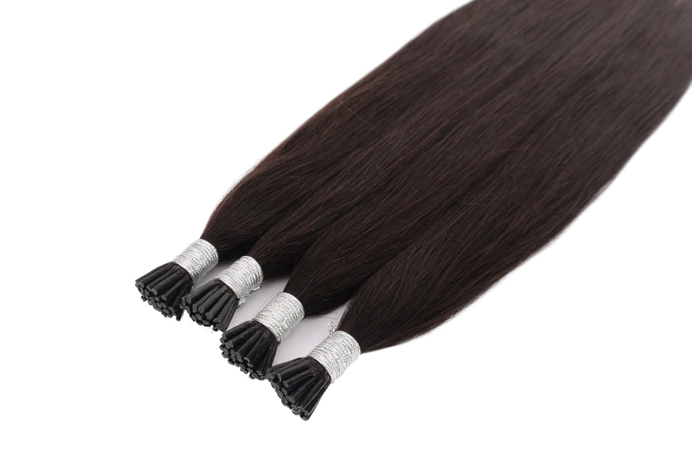 Dressmaker 100% Human Remy European I-Tip Straight Hair Extensions (100pcs)
