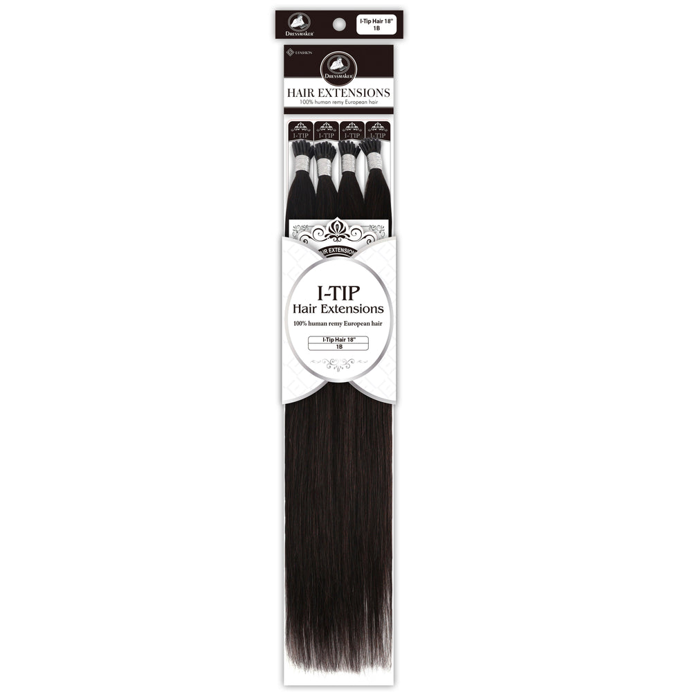 Dressmaker 100% Human Remy European I-Tip Straight Hair Extensions (100pcs)