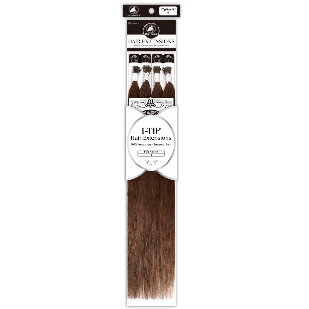 Dressmaker 100% Human Remy European I-Tip Straight Hair Extensions (100pcs)