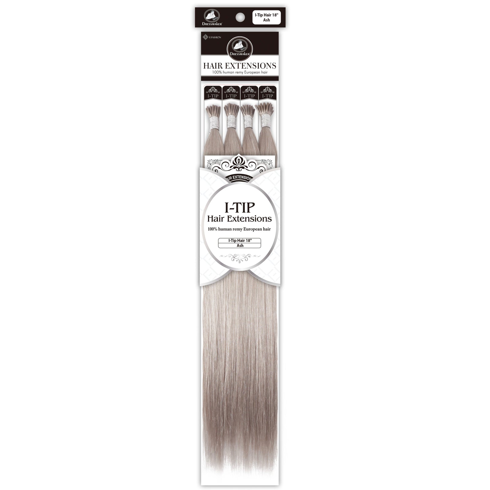 Dressmaker 100% Human Remy European I-Tip Straight Hair Extensions (100pcs)