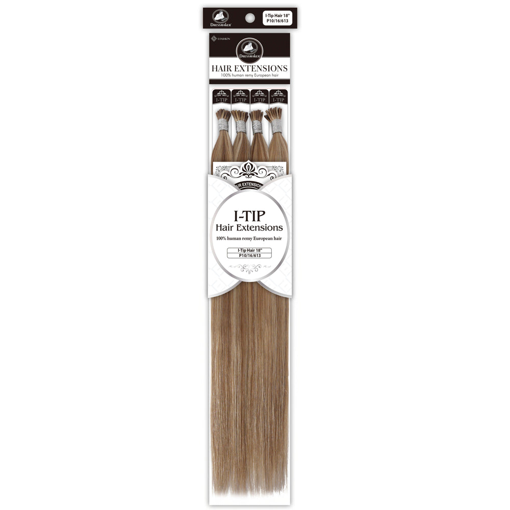 Dressmaker 100% Human Remy European I-Tip Straight Hair Extensions (100pcs)