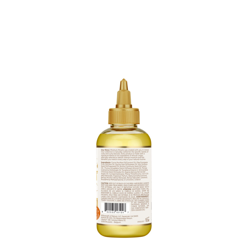 African Pride Moisture Miracle 5 Essential Oils (Castor, Grapeseed, Argan, Coconut & Olive) 118ml/4oz