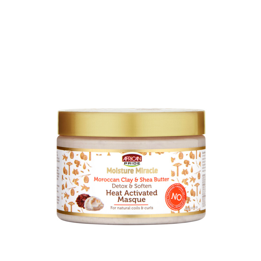 African Pride Moisture Miracle Moroccan Clay & Shea Butter Masque 340g/12oz