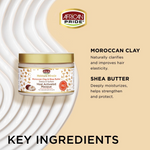 African Pride Moisture Miracle Moroccan Clay & Shea Butter Masque 340g/12oz