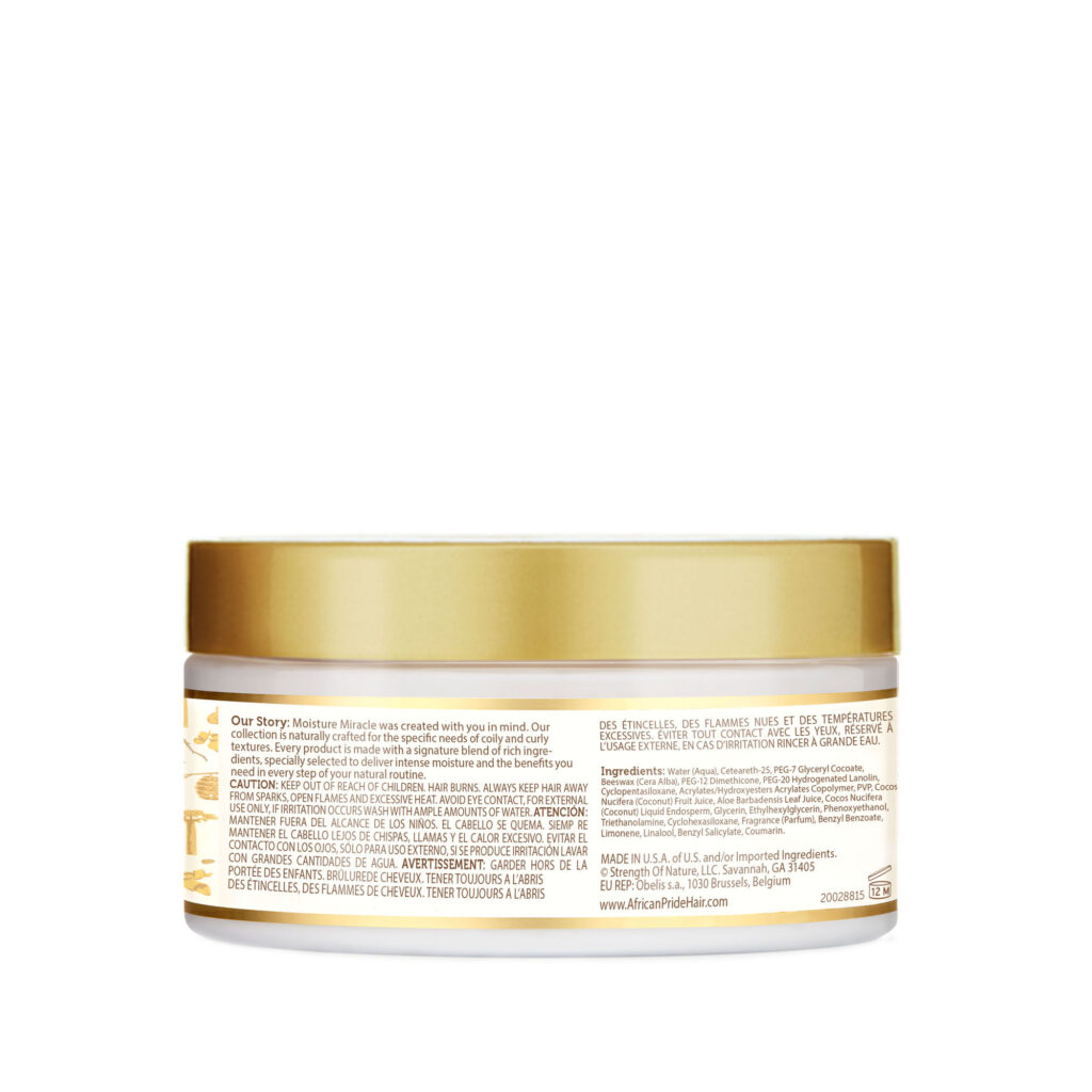 African Pride Moisture Miracle Maximum Hold Edge Styling Wax 170g/6oz