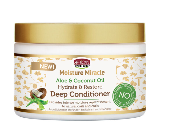 African Pride Moisture Miracle Aloe & Coconut Oil Deep Conditioner 340g/12oz
