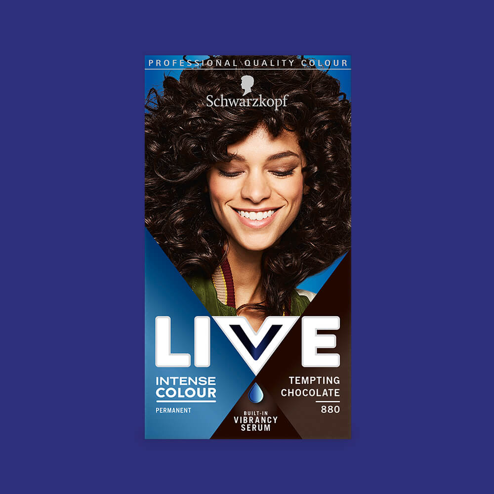Schwarzkopf Live Intense Colour Permanent Hair Colour Dye 880 Tempting Chocolate