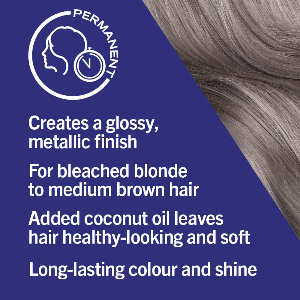 Schwarzkopf Live Urban Metallics Permanent Hair Colour Dye U72 Dusty Silver