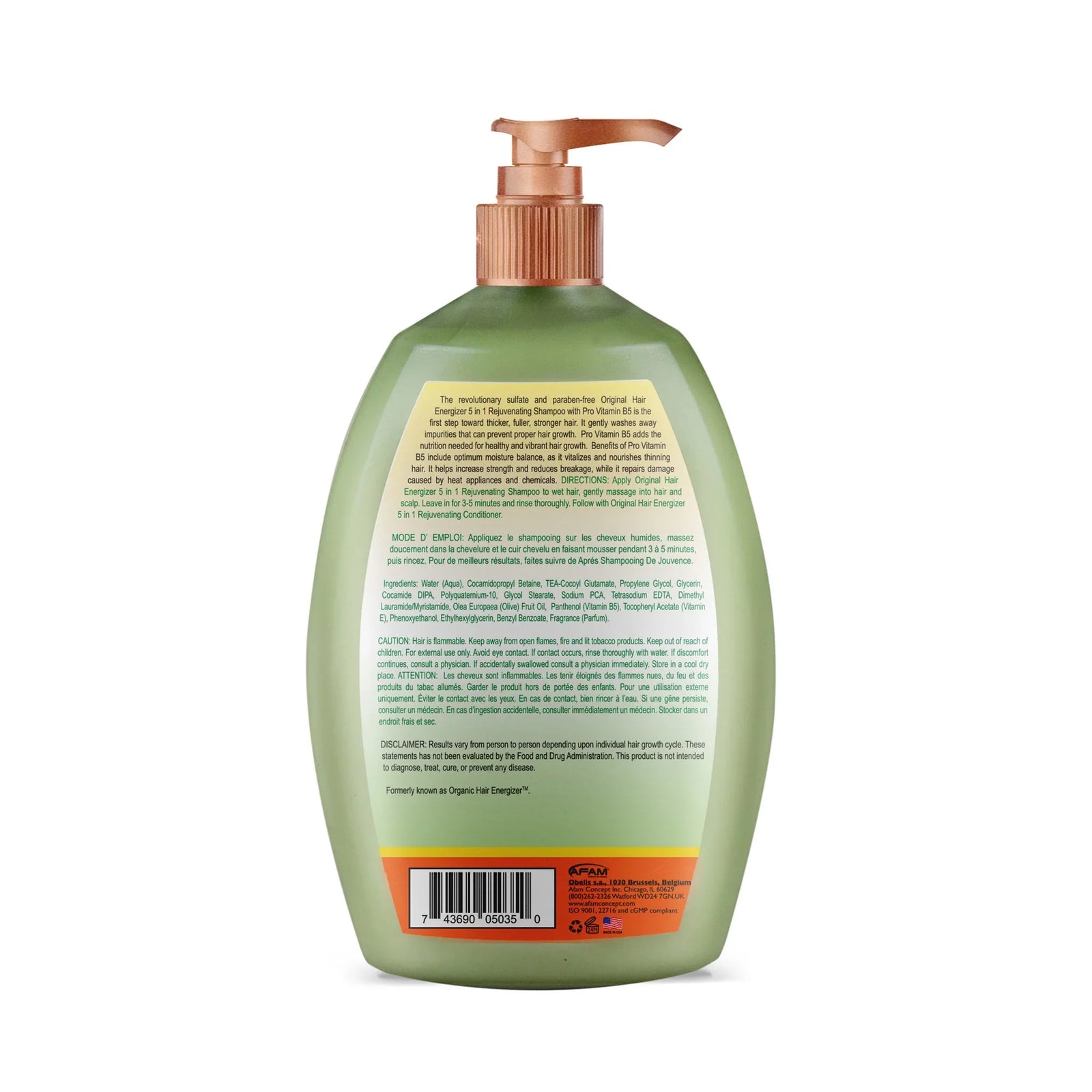 Original Hair Energizer 5 in 1 Rejuvenation Shampoo 13oz