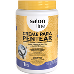 SALON LINE CREME PARA PENTEAR COMBING CREAM  BRILHO MOLHADO WET BRIGHTNESS  CURL DEFINITION 1 KG