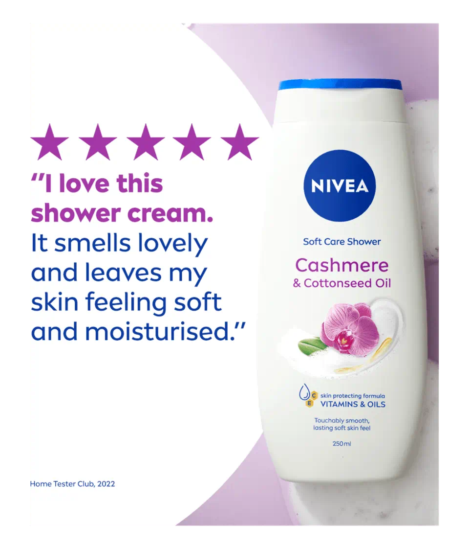 NIVEA CASHMERE & COTTON SEED OIL SHOWER CREAM 250 ML