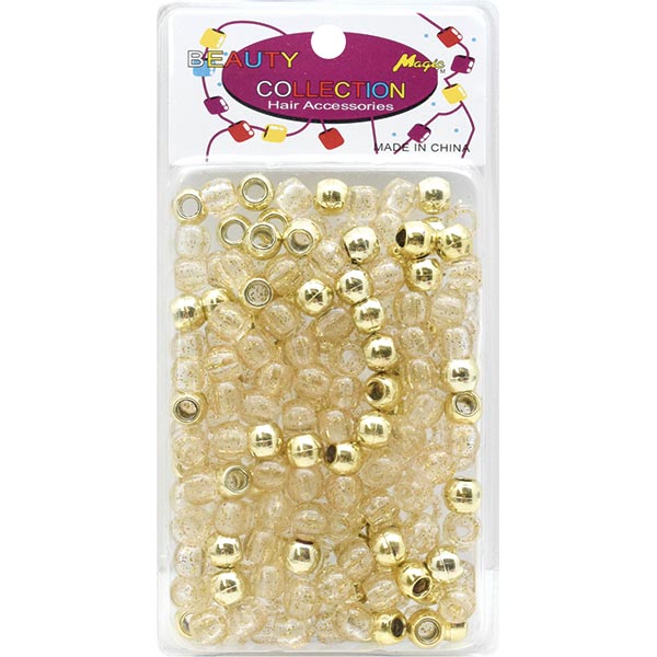 BEAUTY COLLECTION - LARGE ROUND bead 200pcs  Metallic Gold
