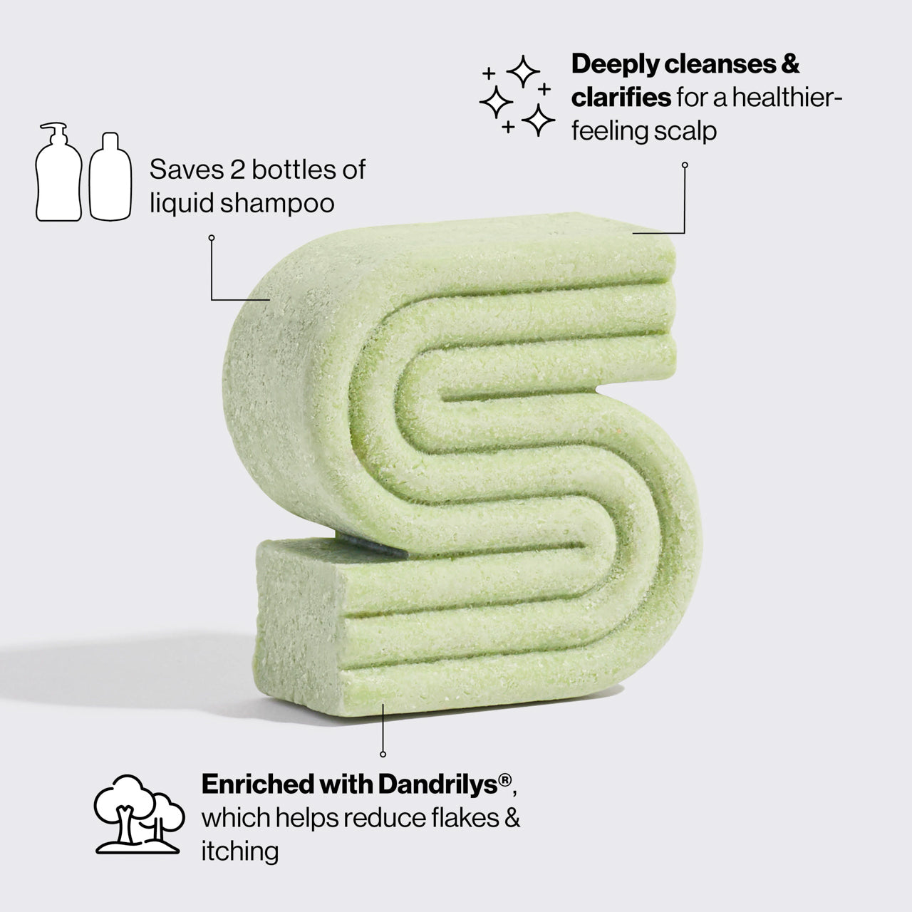 Kitsch Tea Tree & Mint  Anti Dandruff Clarifying Shampoo Bar 91g