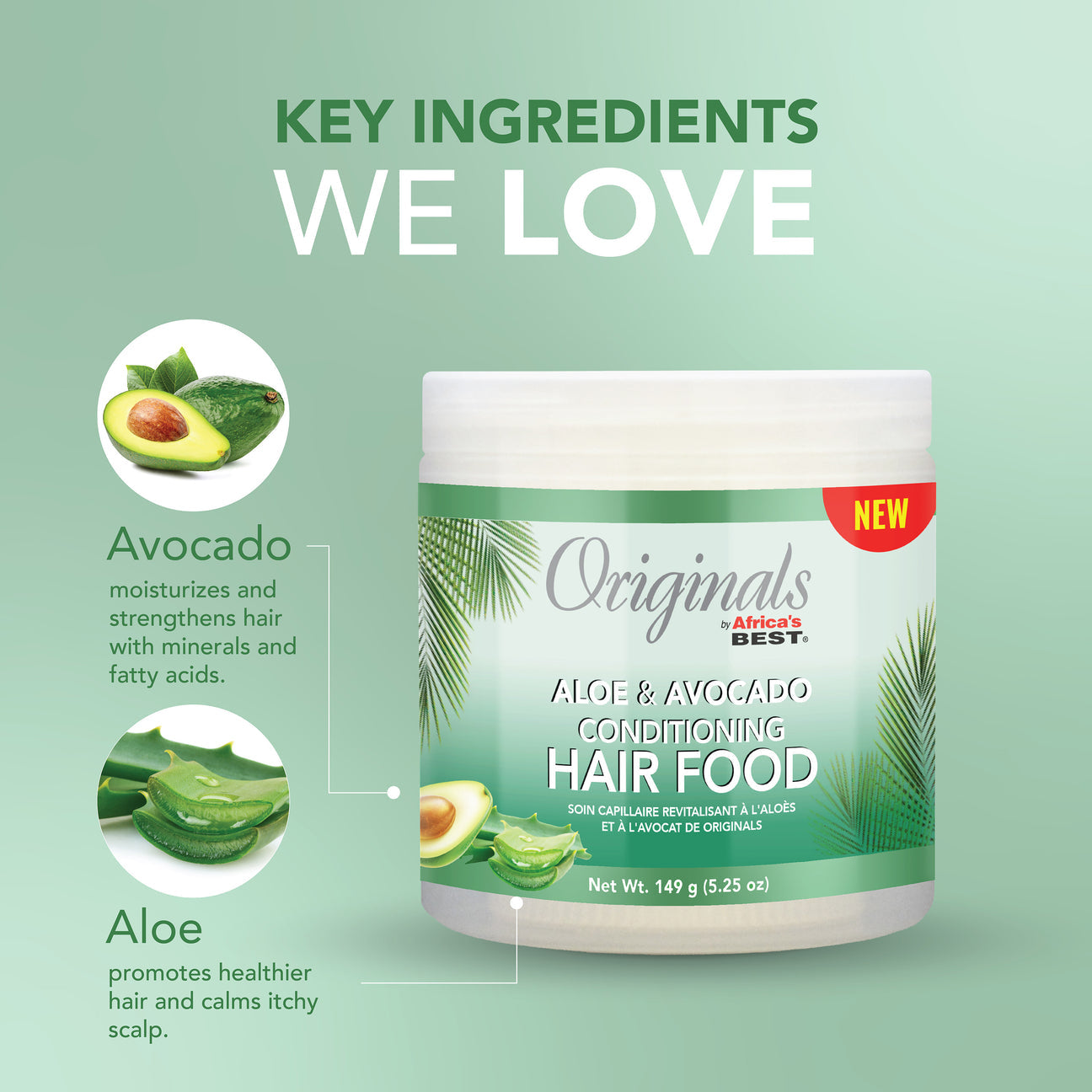 Africa’s Best Aloe & Avocado Conditioning Hair Food 149g/5.25oz