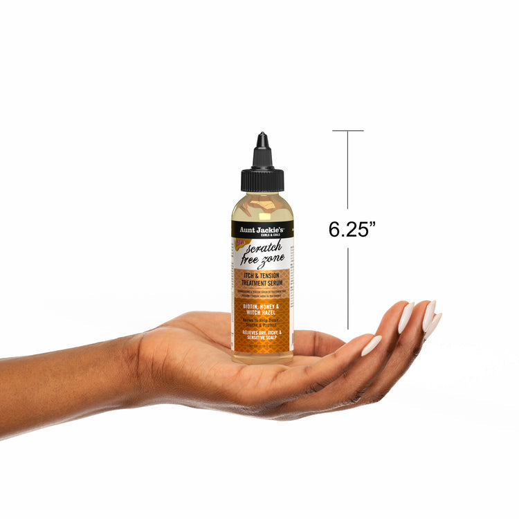 Aunt Jackie's Curls & coils Scratch Free Zone Itch & Tension Treatment Serum 118ml/4oz