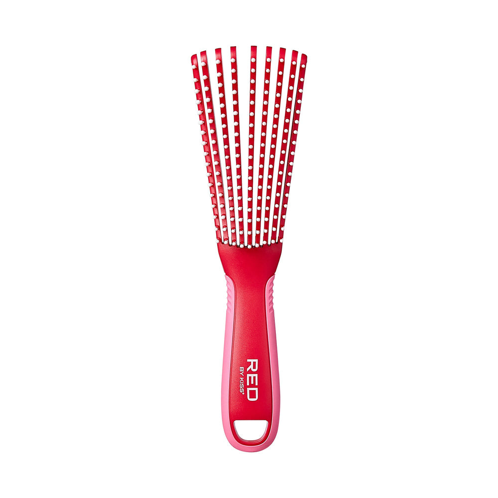 Red By Kiss EZ Glide 9 row non slip Detangling Brush