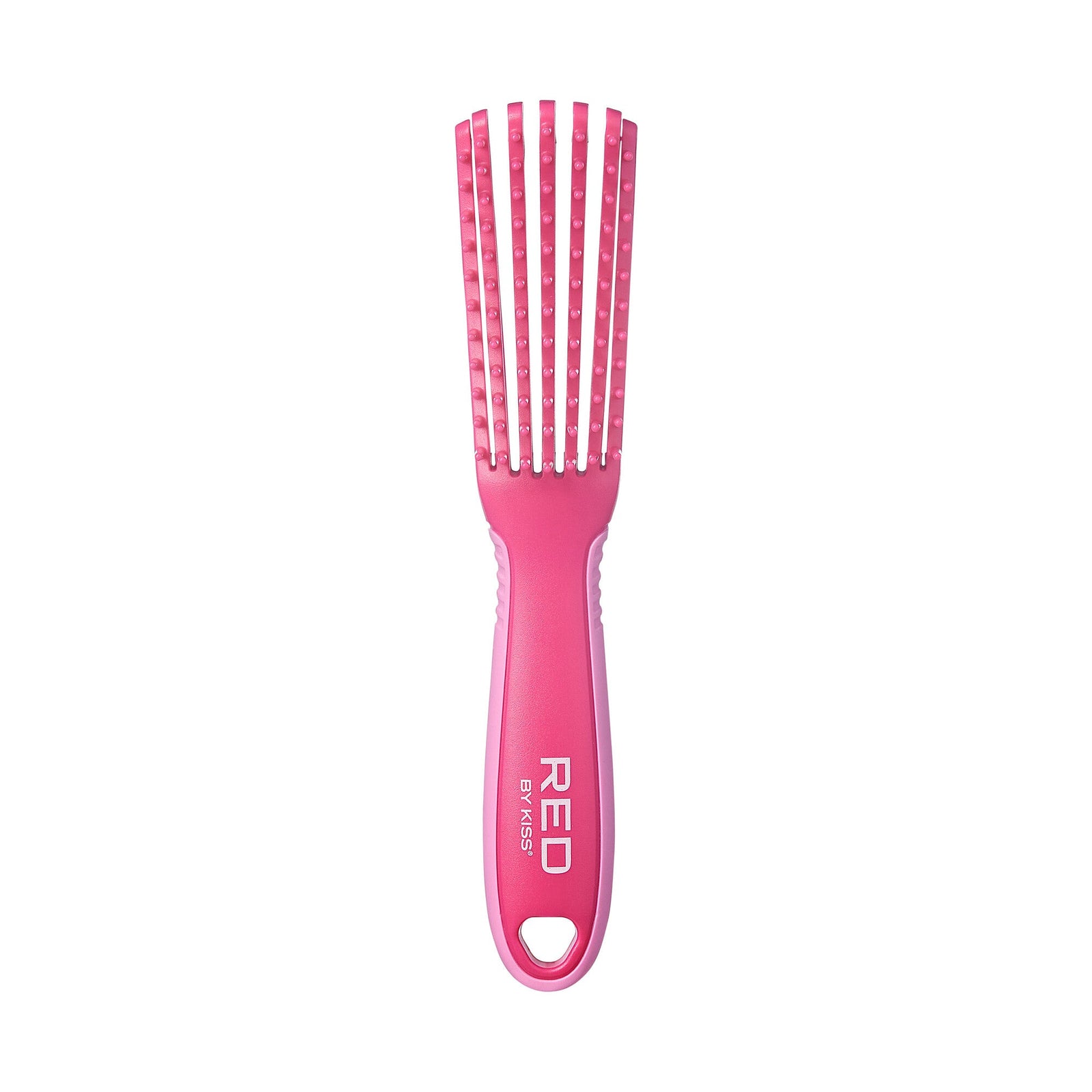 Red By Kiss EZ Glide 7 row non slip Detangling Brush mini