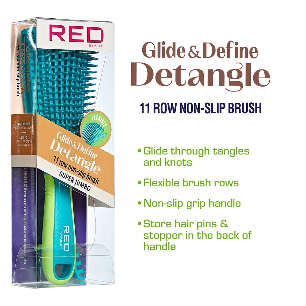 Red By Kiss Ez Glide 11 row jumbo Detangling Brush