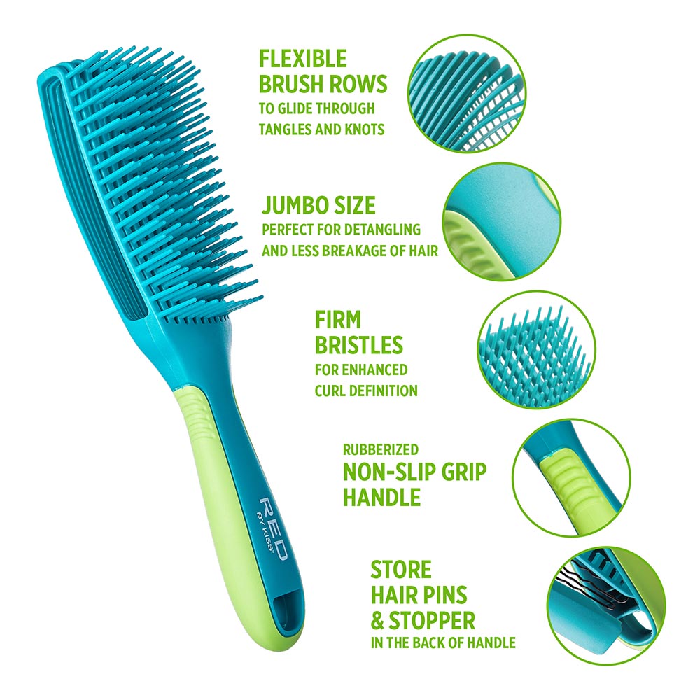 Red By Kiss Ez Glide 11 row jumbo Detangling Brush