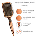 Red By Kiss  Rose Gold Chrome Paddle Brush  Perfect for Blow Drying
