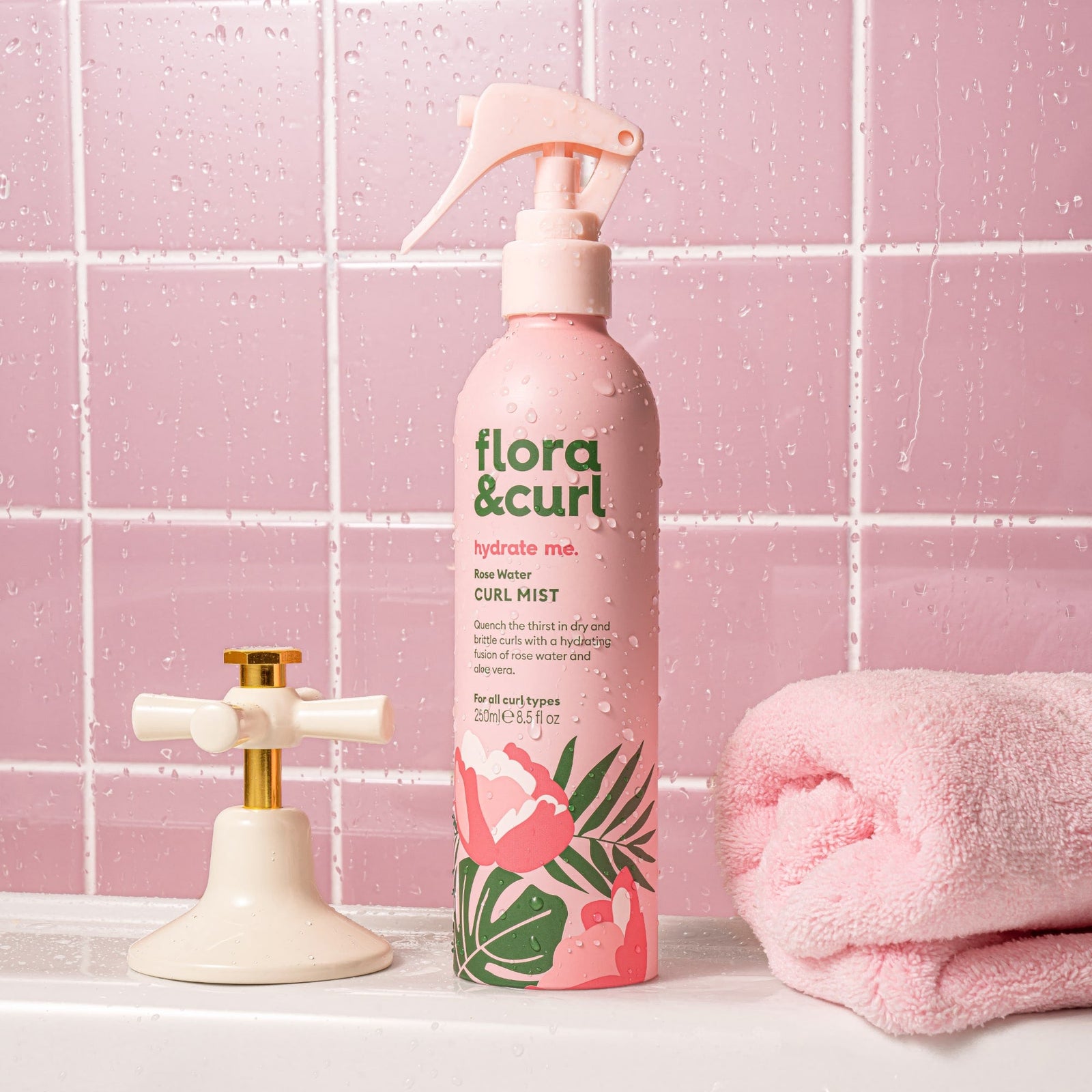 FLORA & CURL HYDRATE ME  Rose Water Curl Mist 250ml