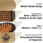 Red By Kiss Bow Wow X Metallic 2-in-1 Boar Brush