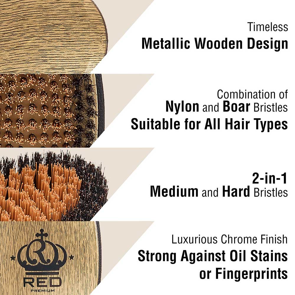 Red By Kiss Bow Wow X Metallic 2-in-1 Boar Brush