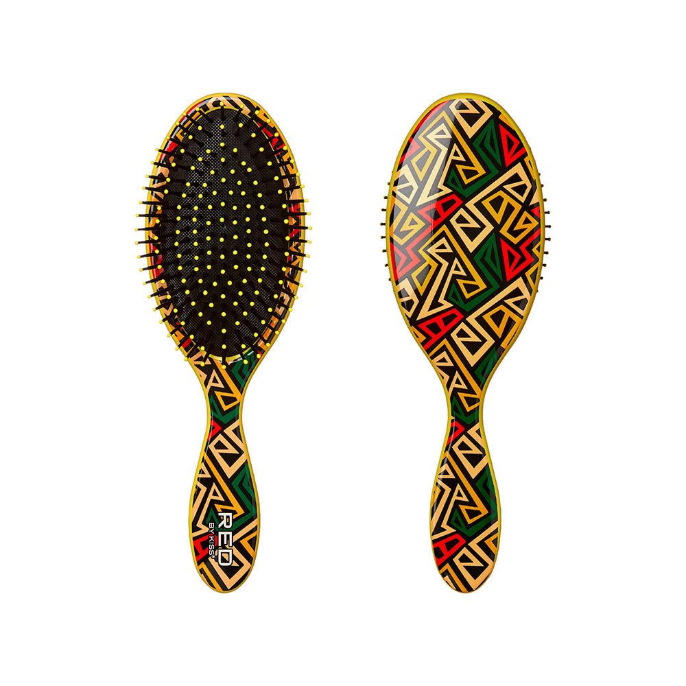 Red By Kiss Oval Designed Brush – Bold Geometric