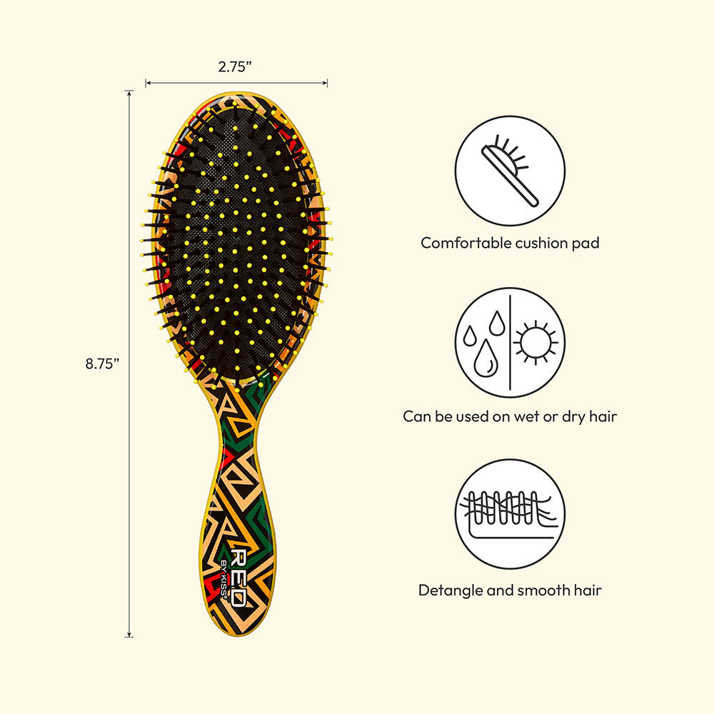 Red By Kiss Oval Designed Brush – Bold Geometric