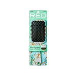Red By Kiss Square Paddle Designed Brush – Aqua Marble  Wet To Dry Detangling
