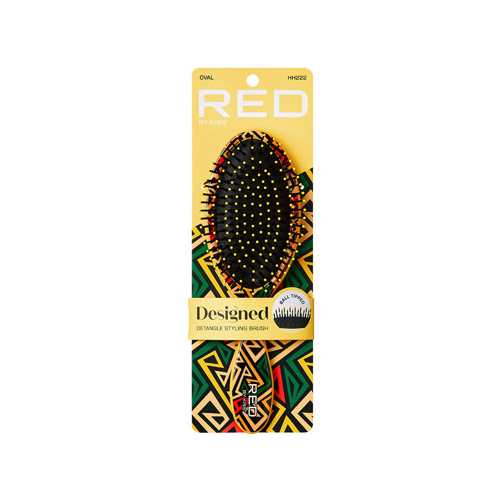 Red By Kiss Oval Designed Brush – Bold Geometric