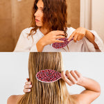 Red By Kiss Oval Designed Brush – Pink Leopard  Wet To Dry Detangling