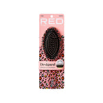 Red By Kiss Oval Designed Brush – Pink Leopard  Wet To Dry Detangling
