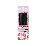 Red By Kiss Square Paddle Designed Brush – Kisses  Wet To Dry Detangling
