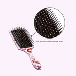 Red By Kiss Square Paddle Designed Brush – Kisses  Wet To Dry Detangling