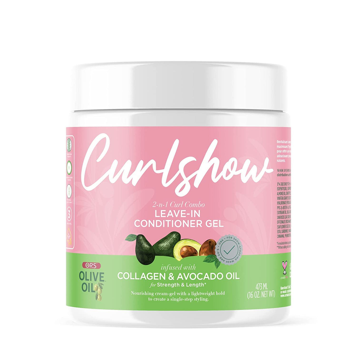 ORS Olive Oil CurlShow Leave-In Conditioner Gel Infused with Collagen & Avocado Oil 473ml